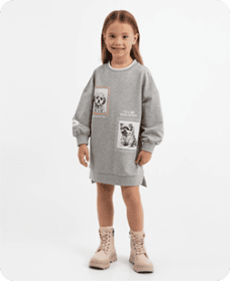 Платье-толстовка для девочки