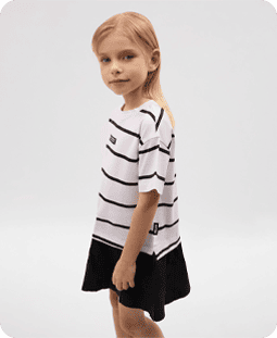 Платье для девочки в полоску